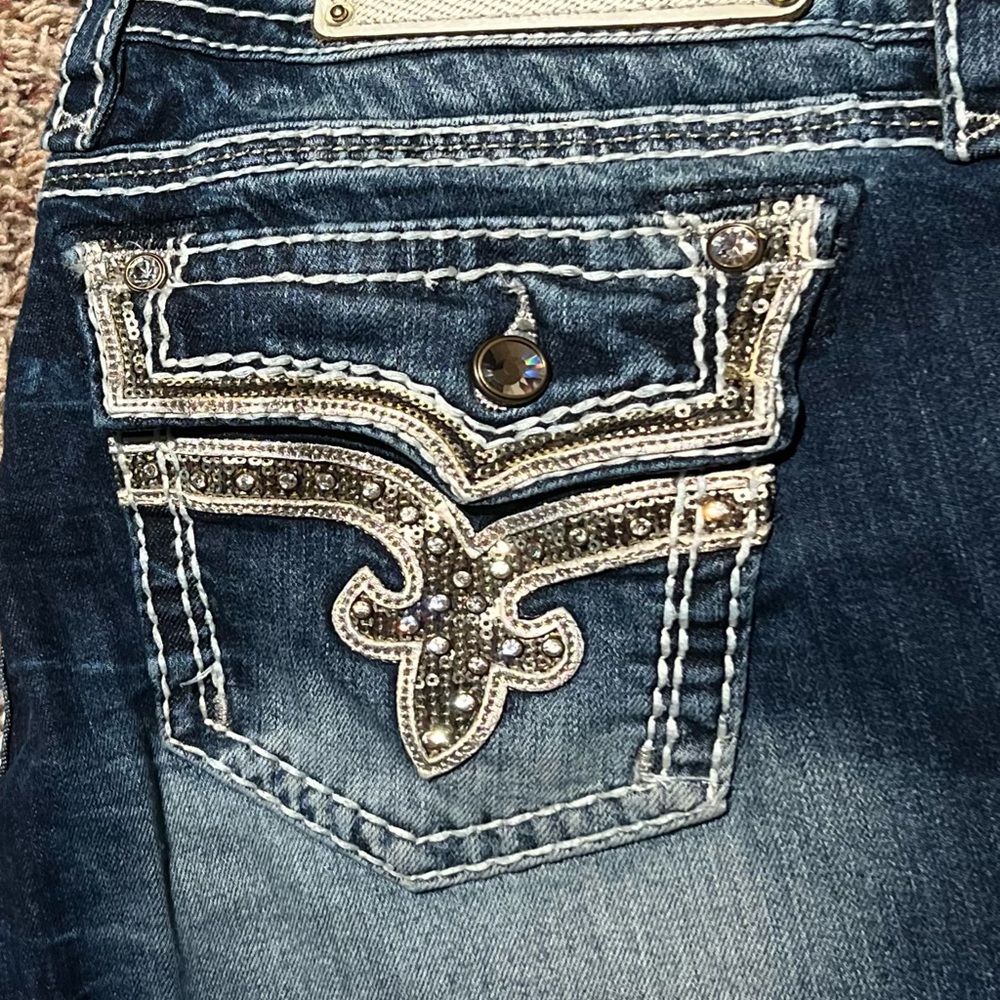 Embellished Blue Rock Revivals Jeans